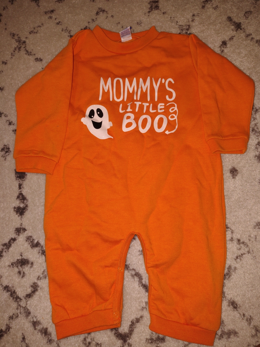 Mommy's Little Boo Orange Halloween One-Piece